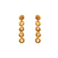 Gold plated citrine drop earrings in 925 sterling silver