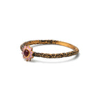 Elegant sterling silver ruby blossom ring by Jewelry by Crimson