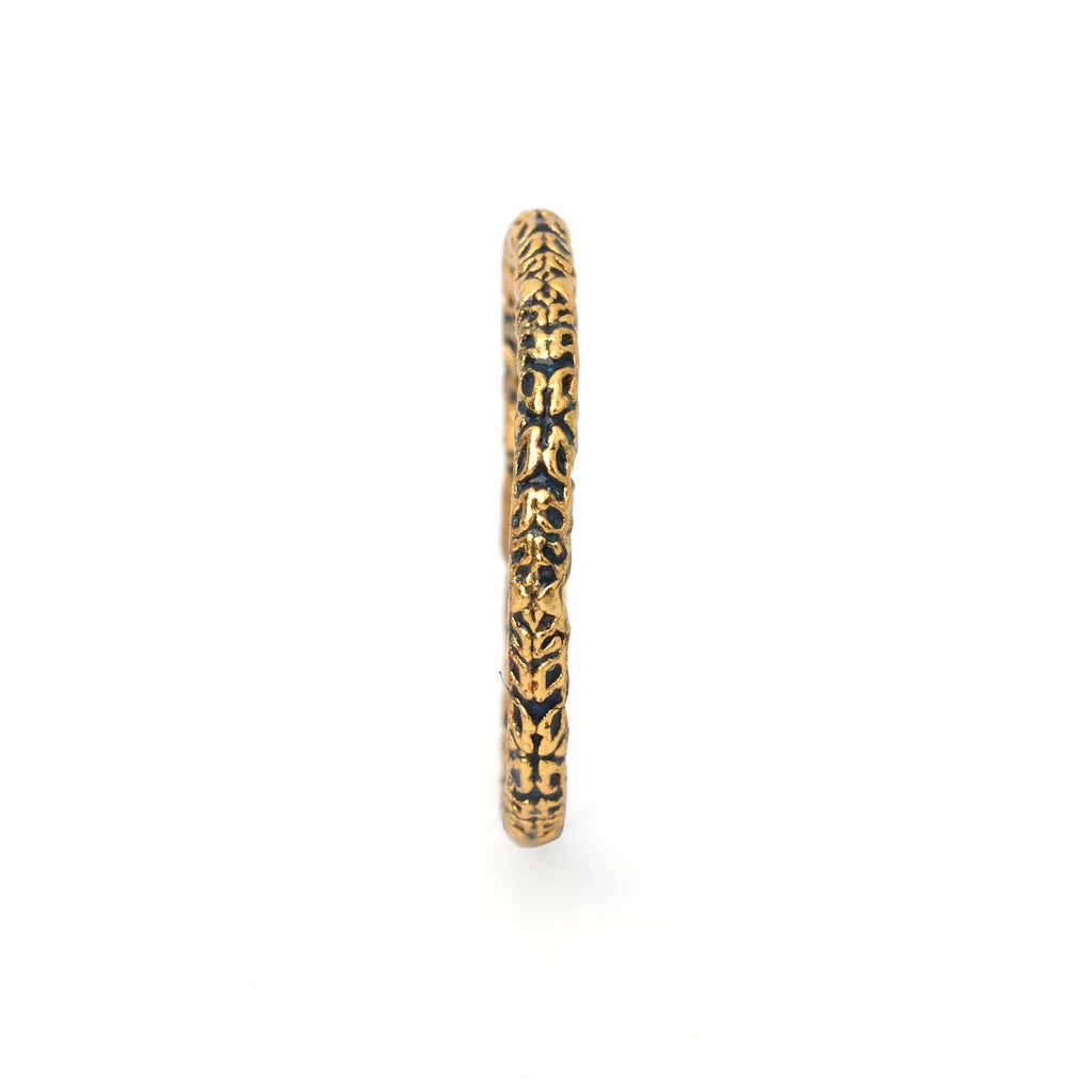 Handcrafted sterling silver stacking ring with sculpted finish