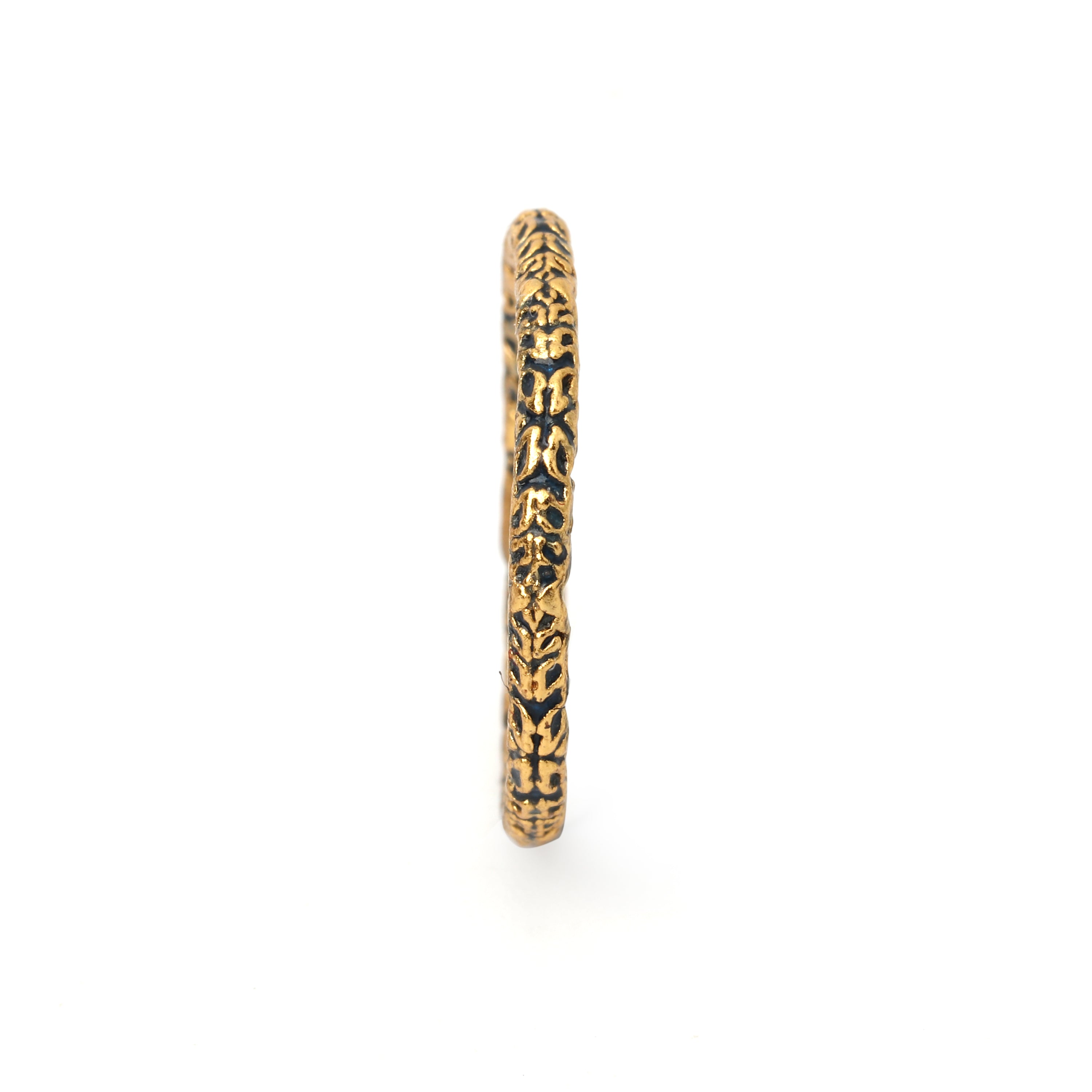 Handcrafted sterling silver stacking ring with sculpted finish