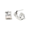 Feather huggee earrings in 925 sterling silver