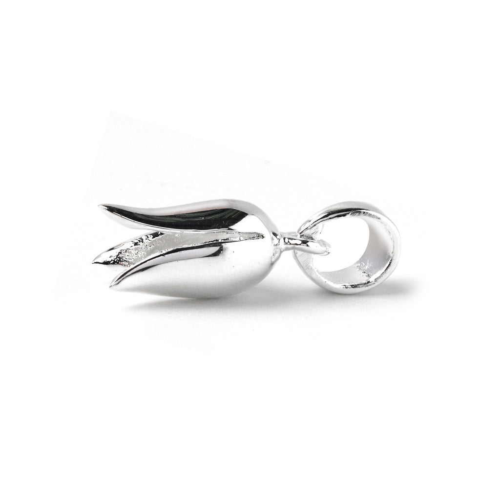 Minimalist tulip pendant in 925 sterling silver