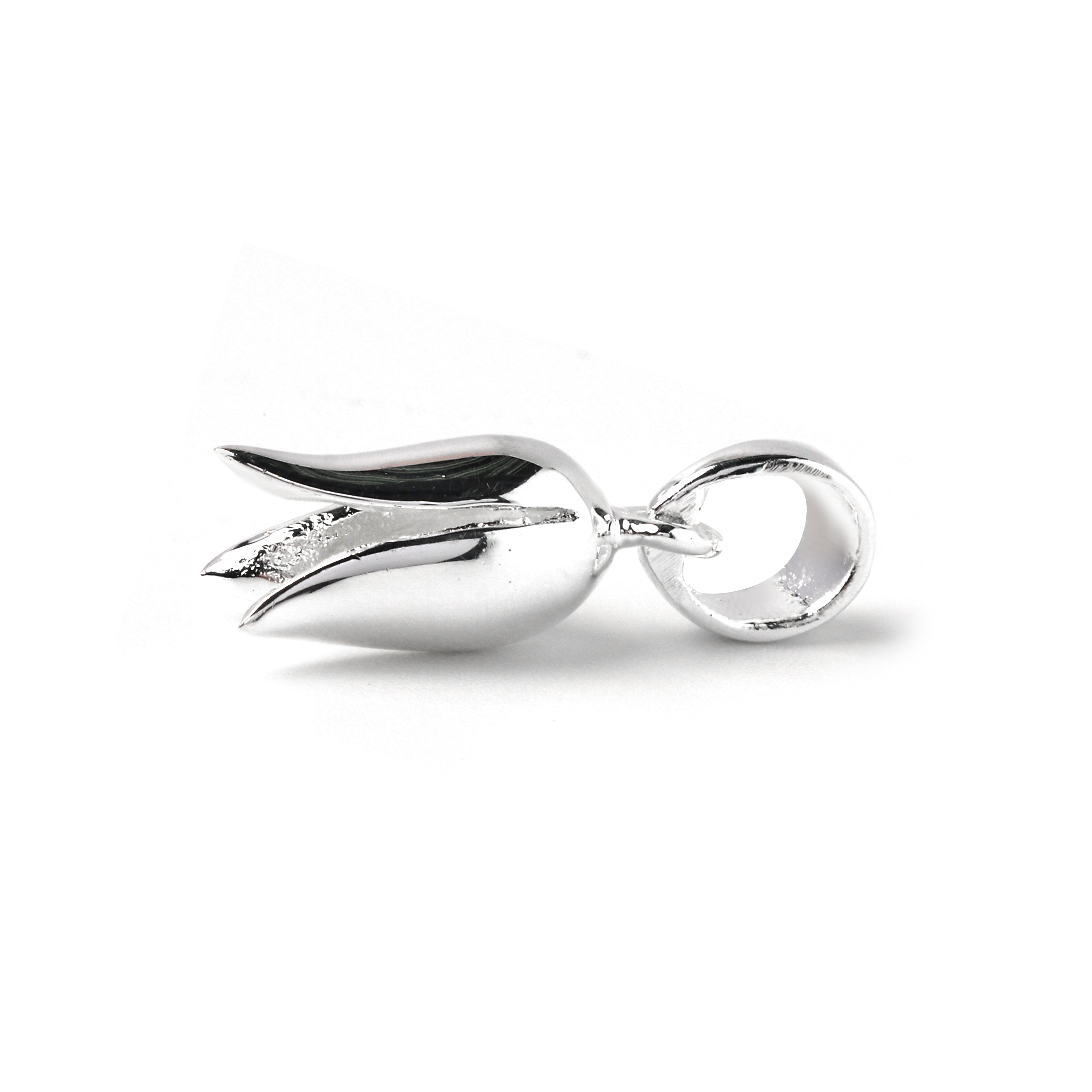 Minimalist tulip pendant in 925 sterling silver