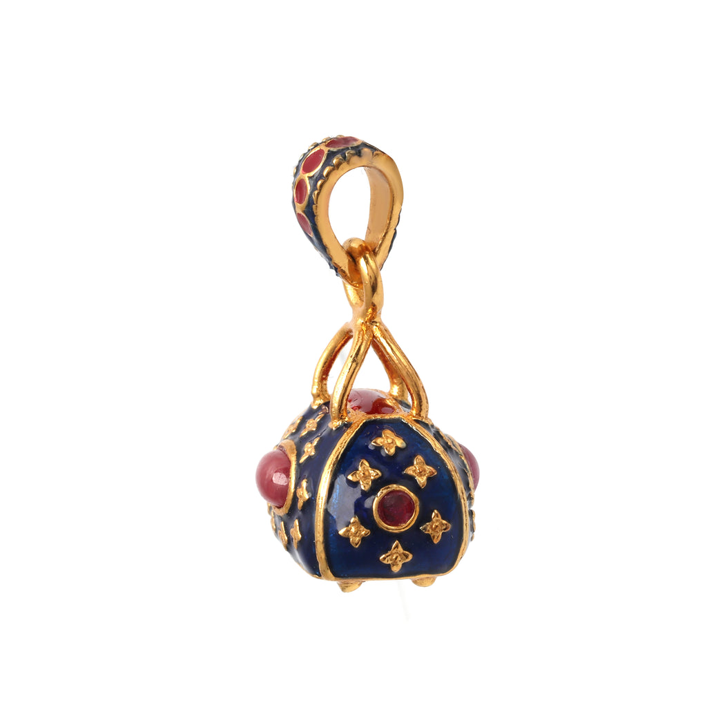 Handcrafted ruby handbag charm pendant by Jewelry by Crimson
