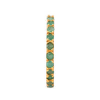 Gold-plated ring with emerald green gemstones, handcrafted silver jewelry