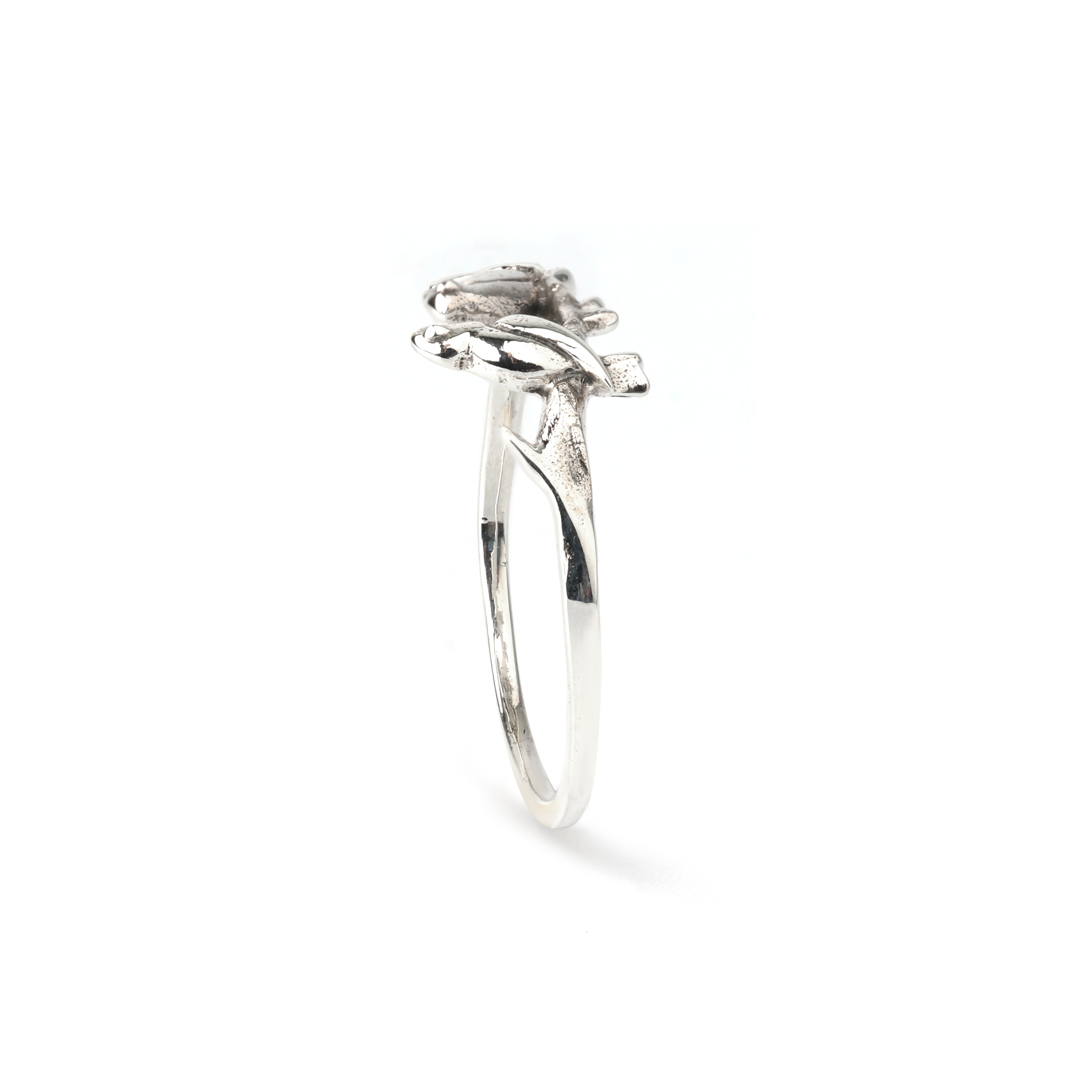 Minimalist bird motif ring in sterling silver 925, lightweight everyday jewelry by Jewelry by Crimson