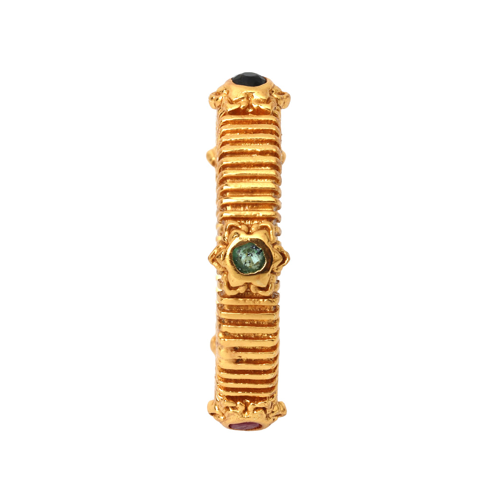 Elegant stackable multi gemstone ring for women