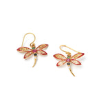 Handcrafted dragonfly earrings in sterling silver by Jewelry by Crimson