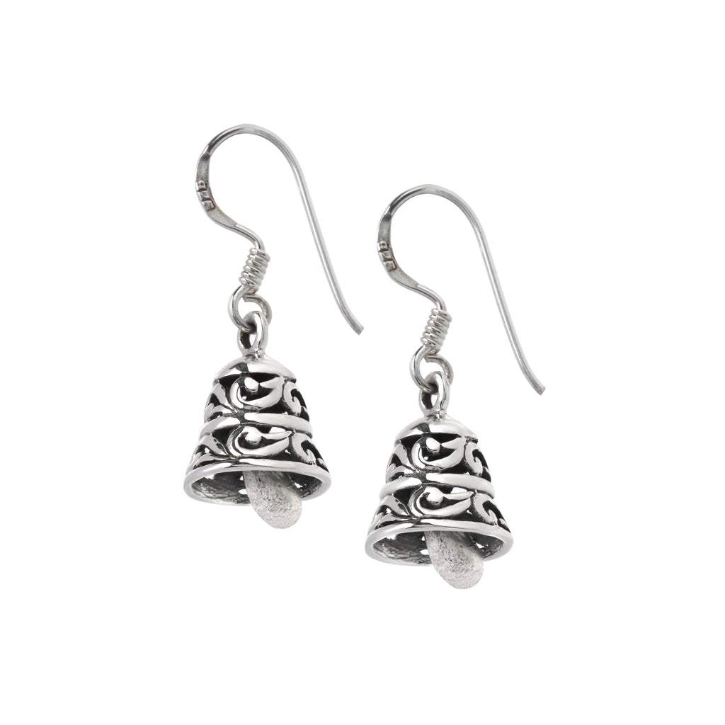 Minimalist oxidized sterling silver earrings