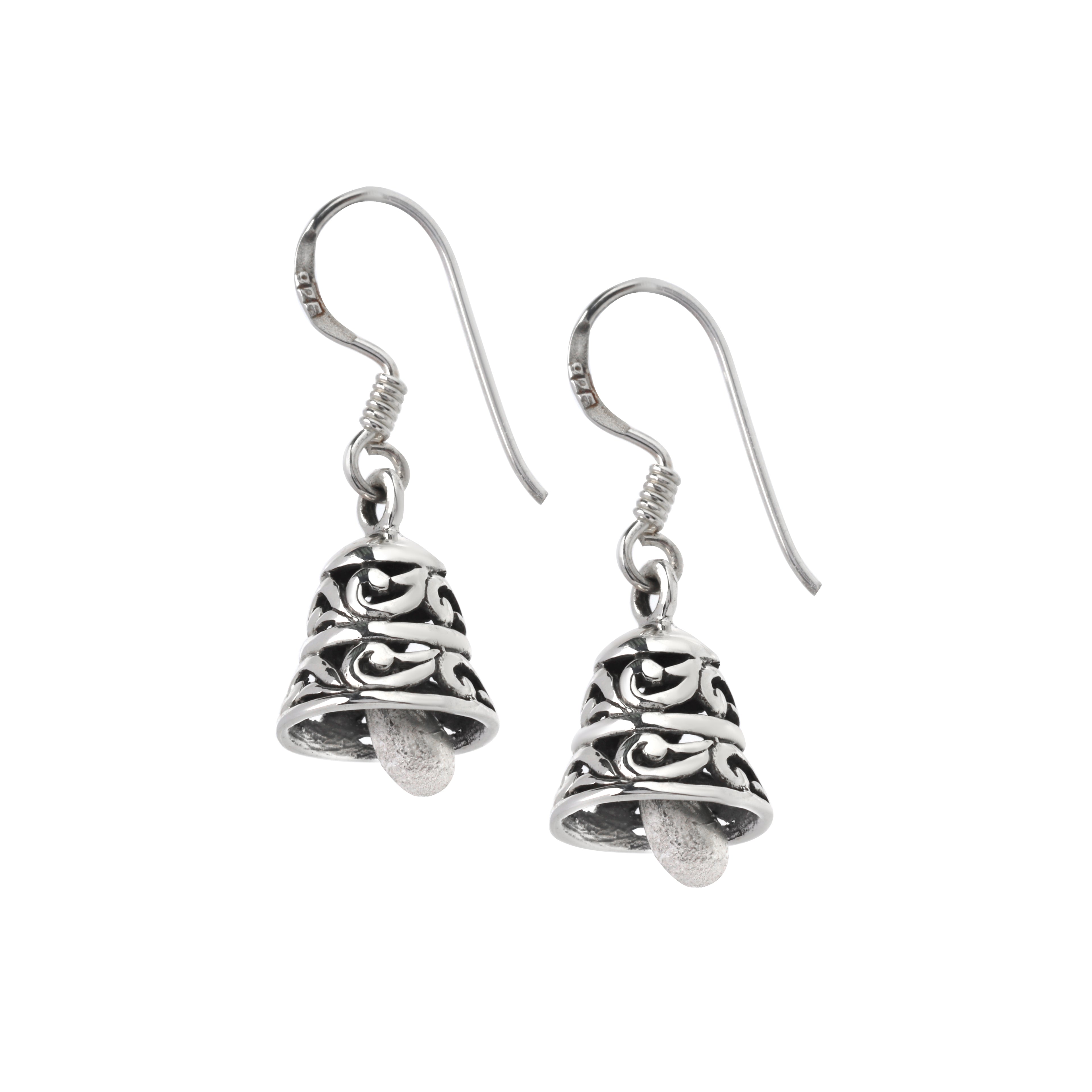Minimalist oxidized sterling silver earrings