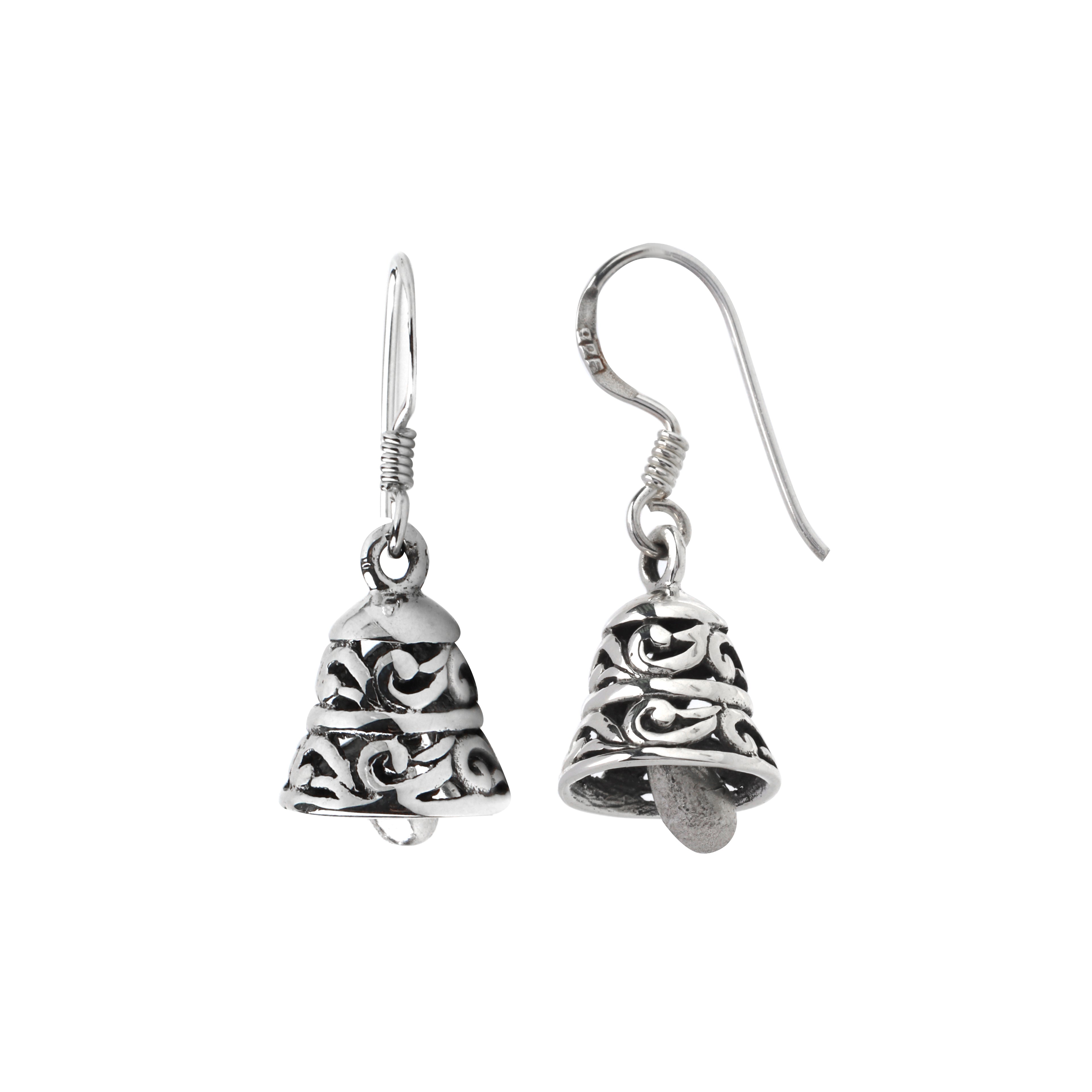 Elegant silver dangle earrings handcrafted in Thailand