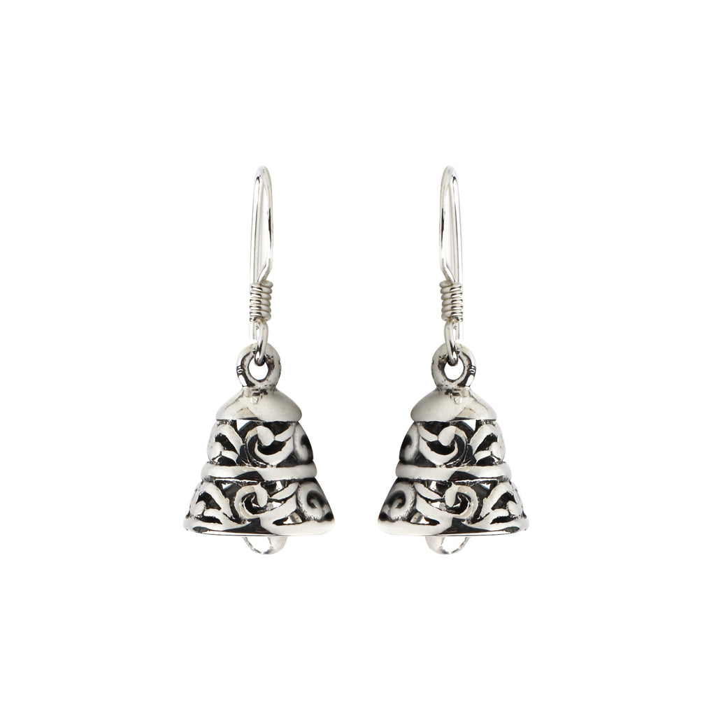 Traditional bell earrings with artisan detailing