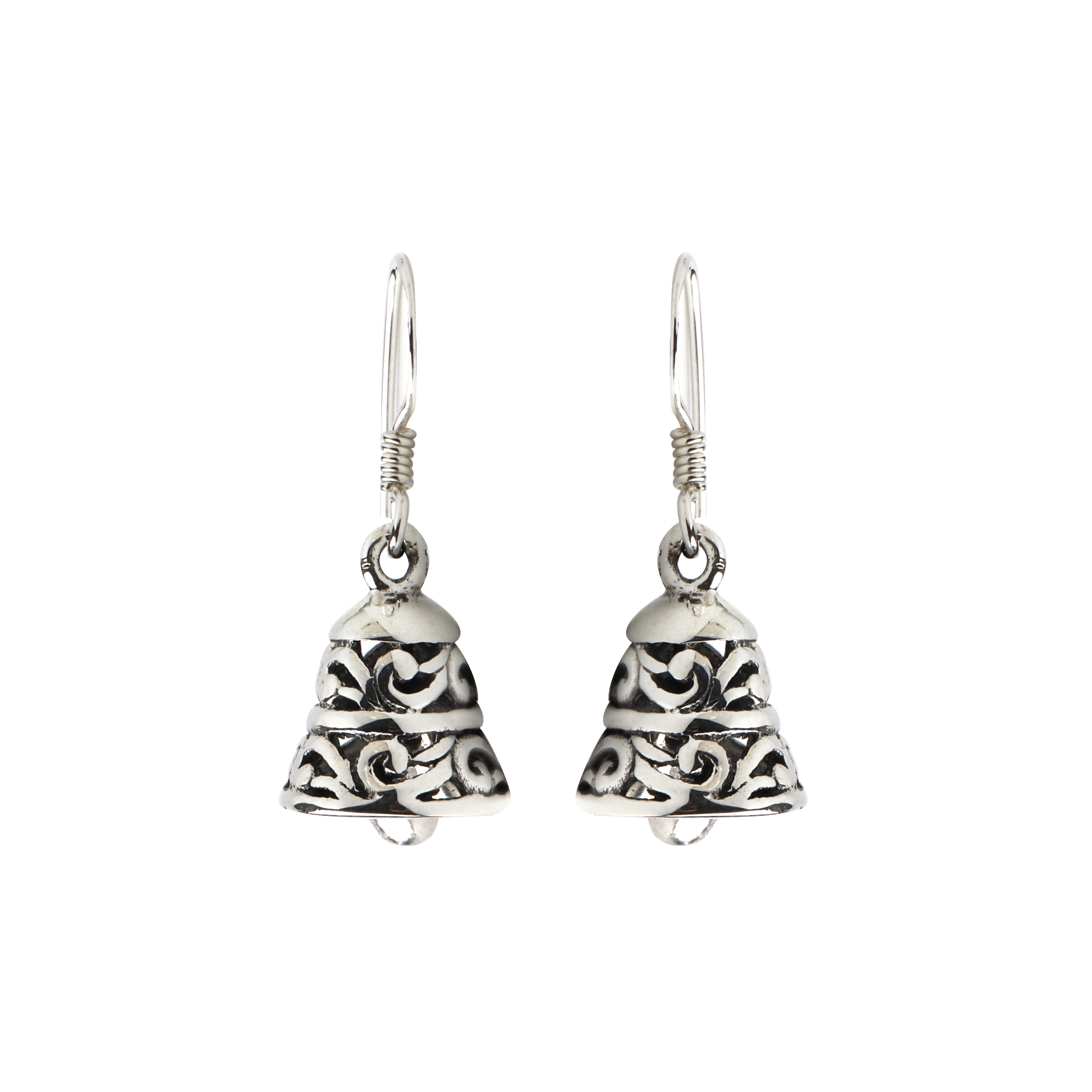 Traditional bell earrings with artisan detailing