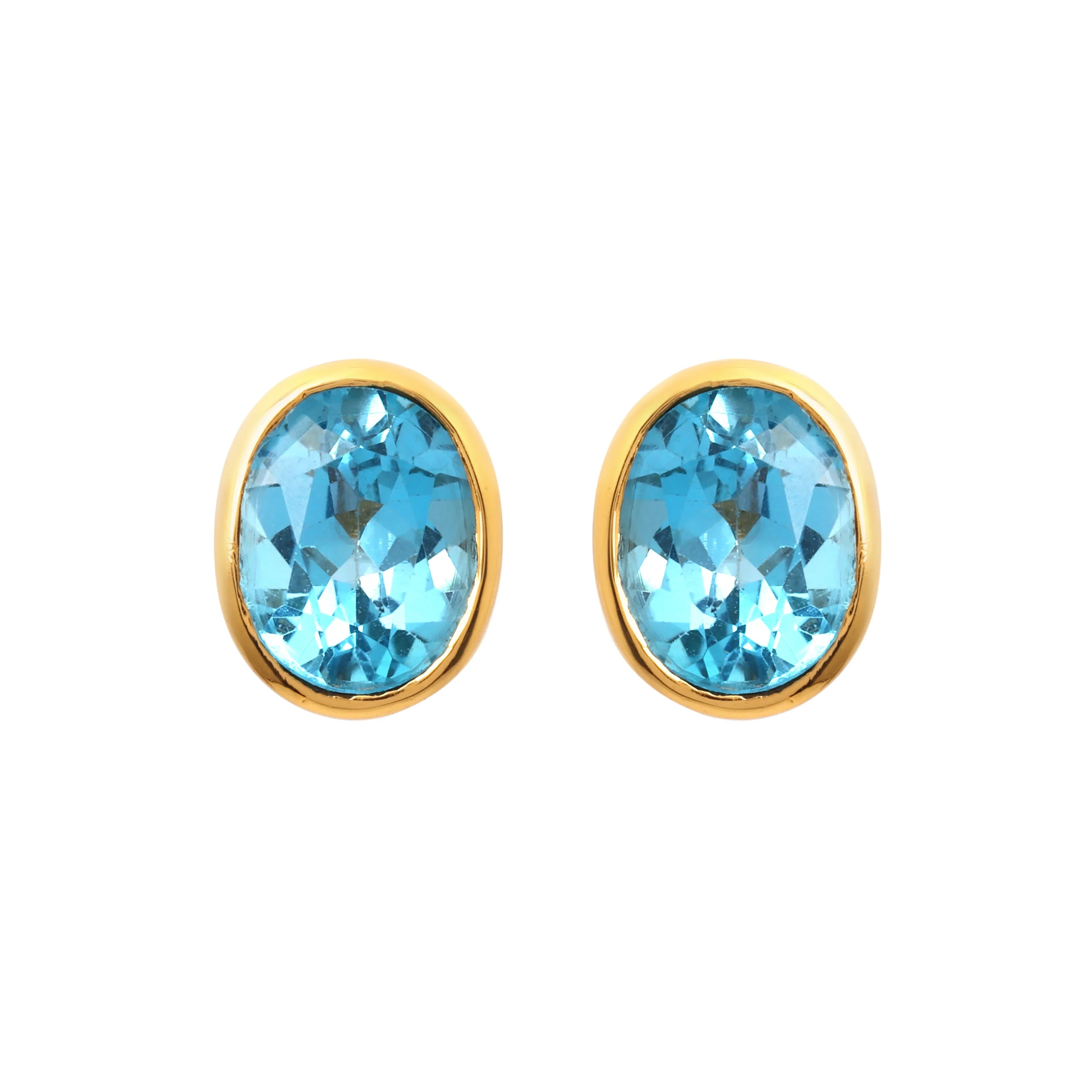 Blue topaz earrings in sterling silver for everyday luxury styling