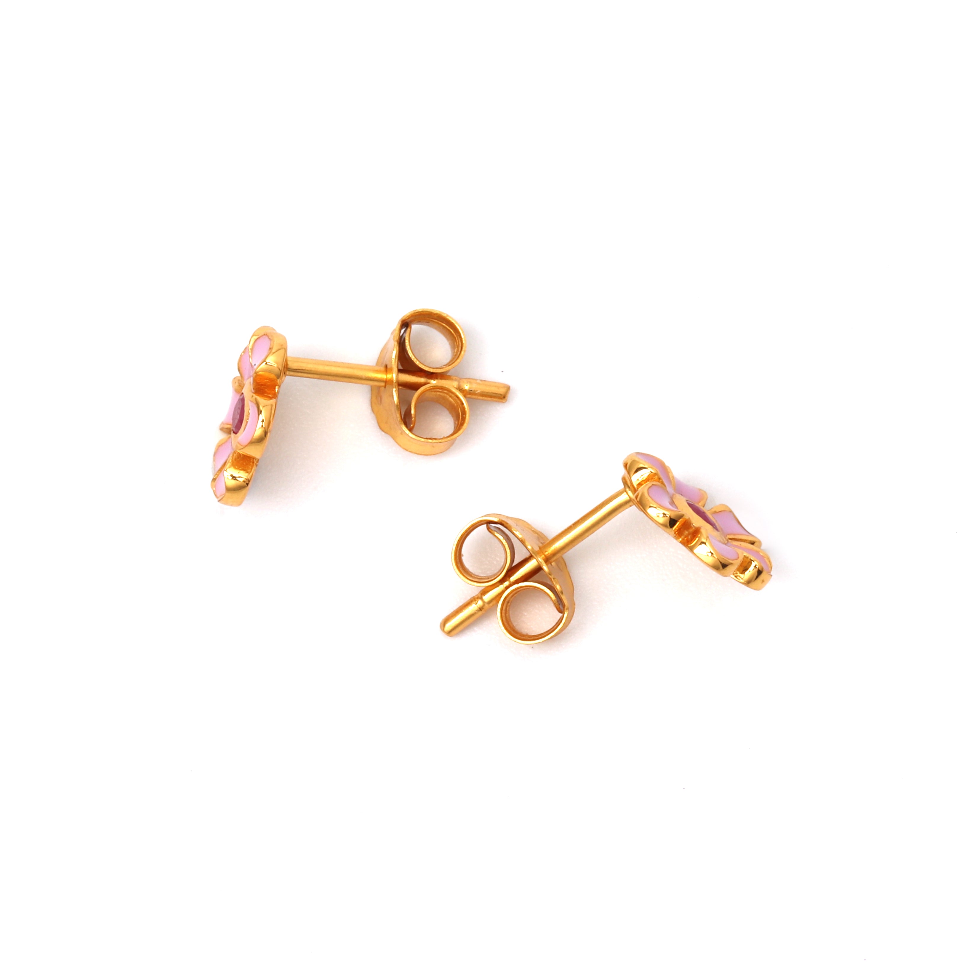 Handcrafted ruby blossom earrings by Jewelry by Crimson
