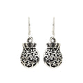 Filigree pouch earrings in 925 sterling silver