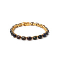 Black opal bracelet in 14K gold plated 925 sterling silver