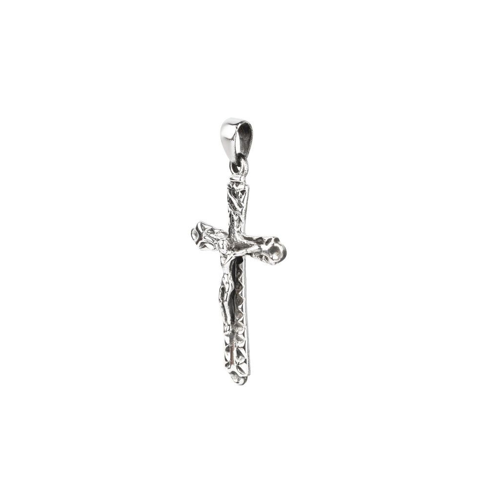Whisper-inspired artisan cross pendant crafted in 925 sterling silver by Jewelry by Crimson
