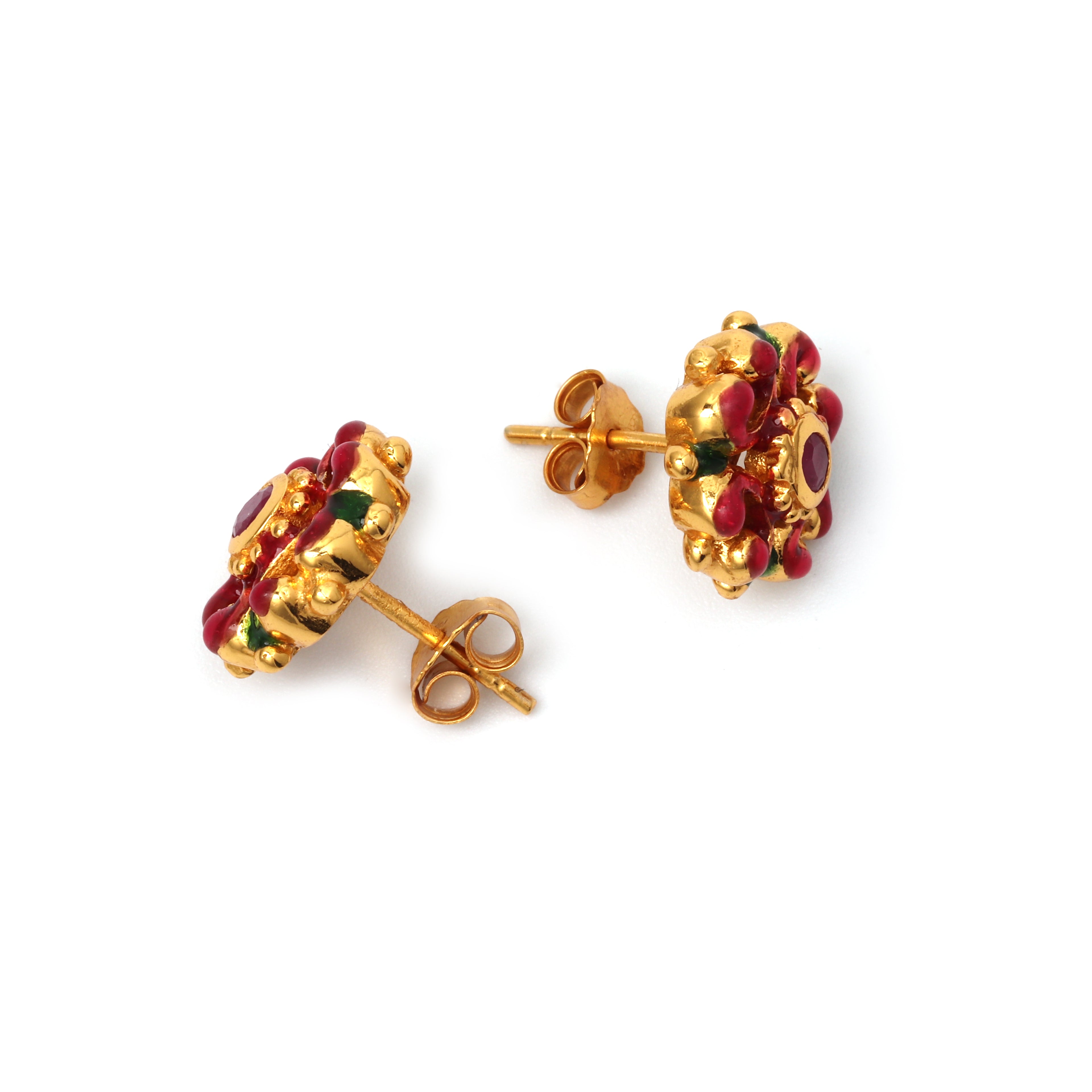 Elegant ruby gemstone stud earrings by Jewelry by Crimson