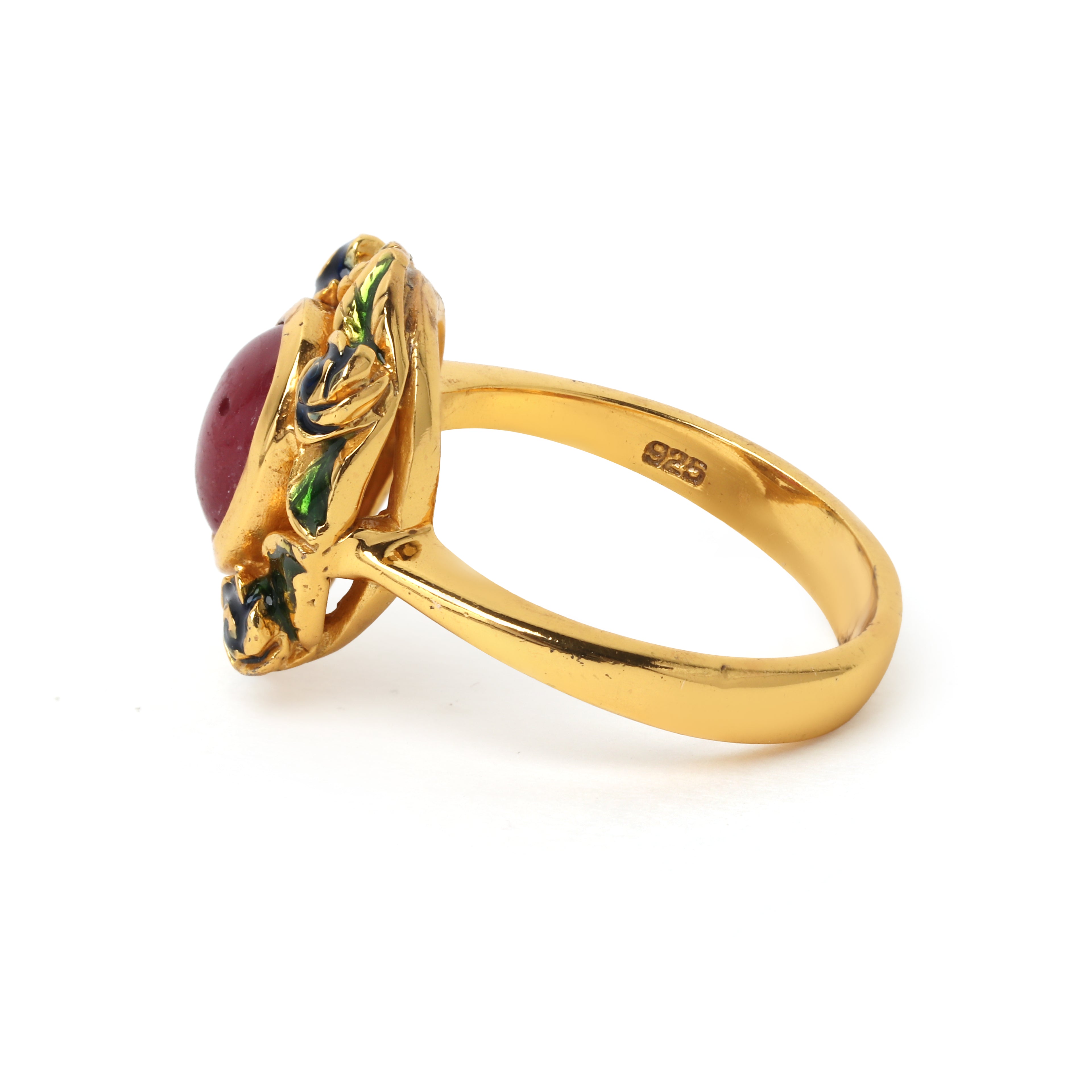 Luxury ruby statement ring handcrafted in Thailand