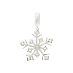 Natural Peridot Snowflake Pendant in 925 Sterling Silver