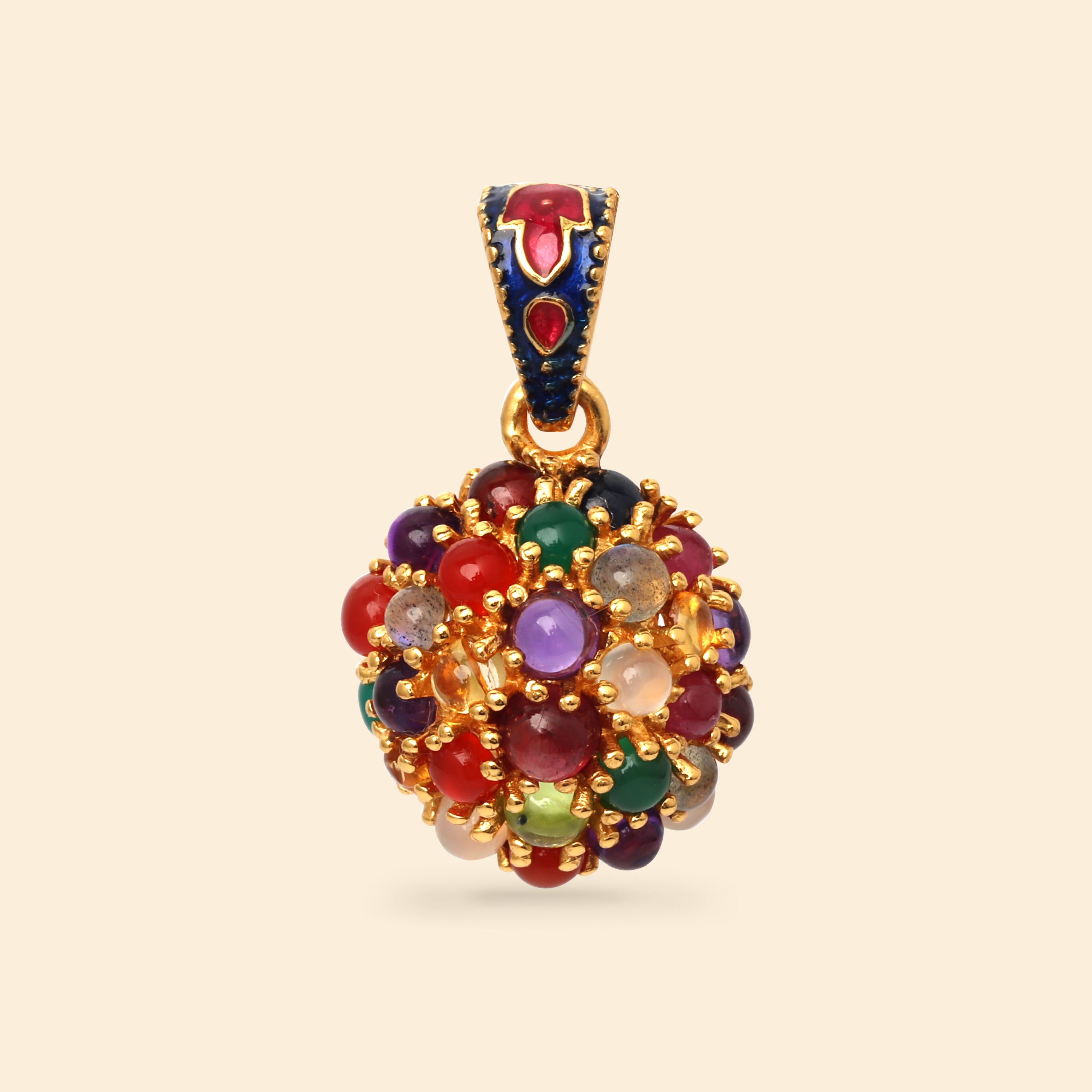Artisan gold plated multi gemstone jewelry by Jewelry by Crimson
