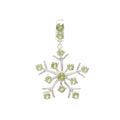 Natural Peridot Snowflake Pendant in 925 Sterling Silver