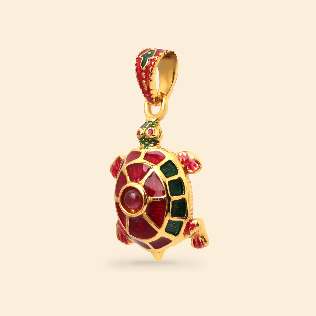 Women's sterling silver pendant with ruby centerpiece