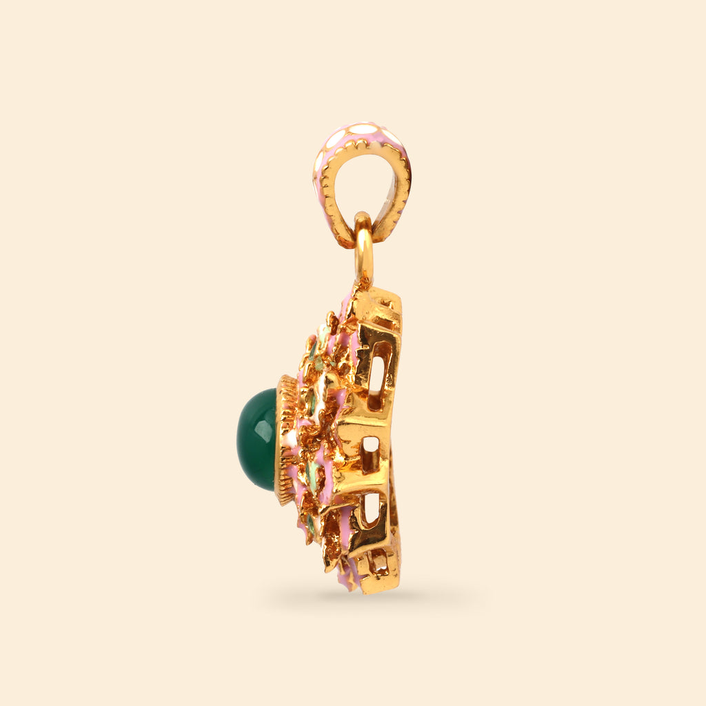 Statement floral pendant handcrafted in Thailand