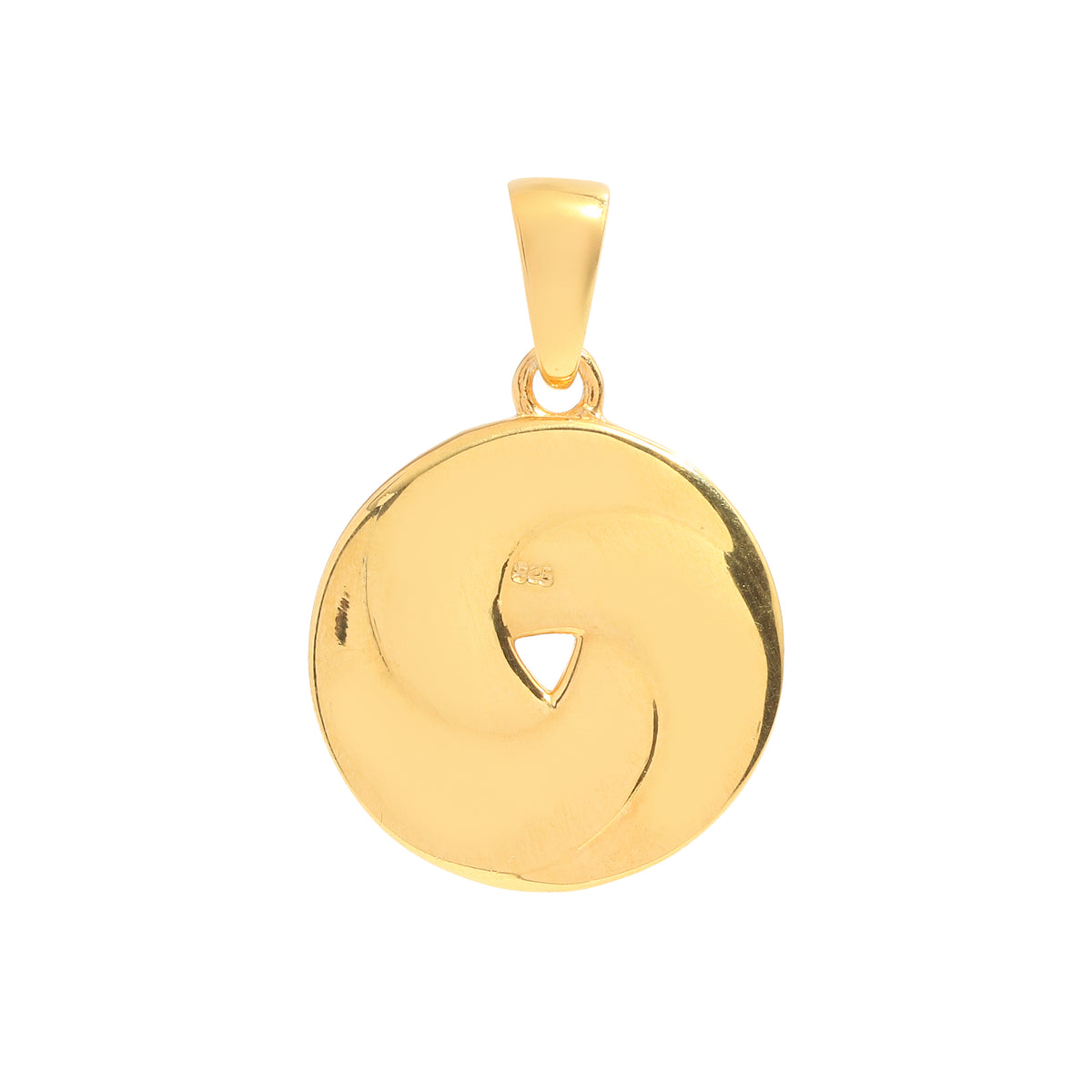 Luxury Ruby Twisted Pendant in 18K Gold-Plated Sterling Silver
