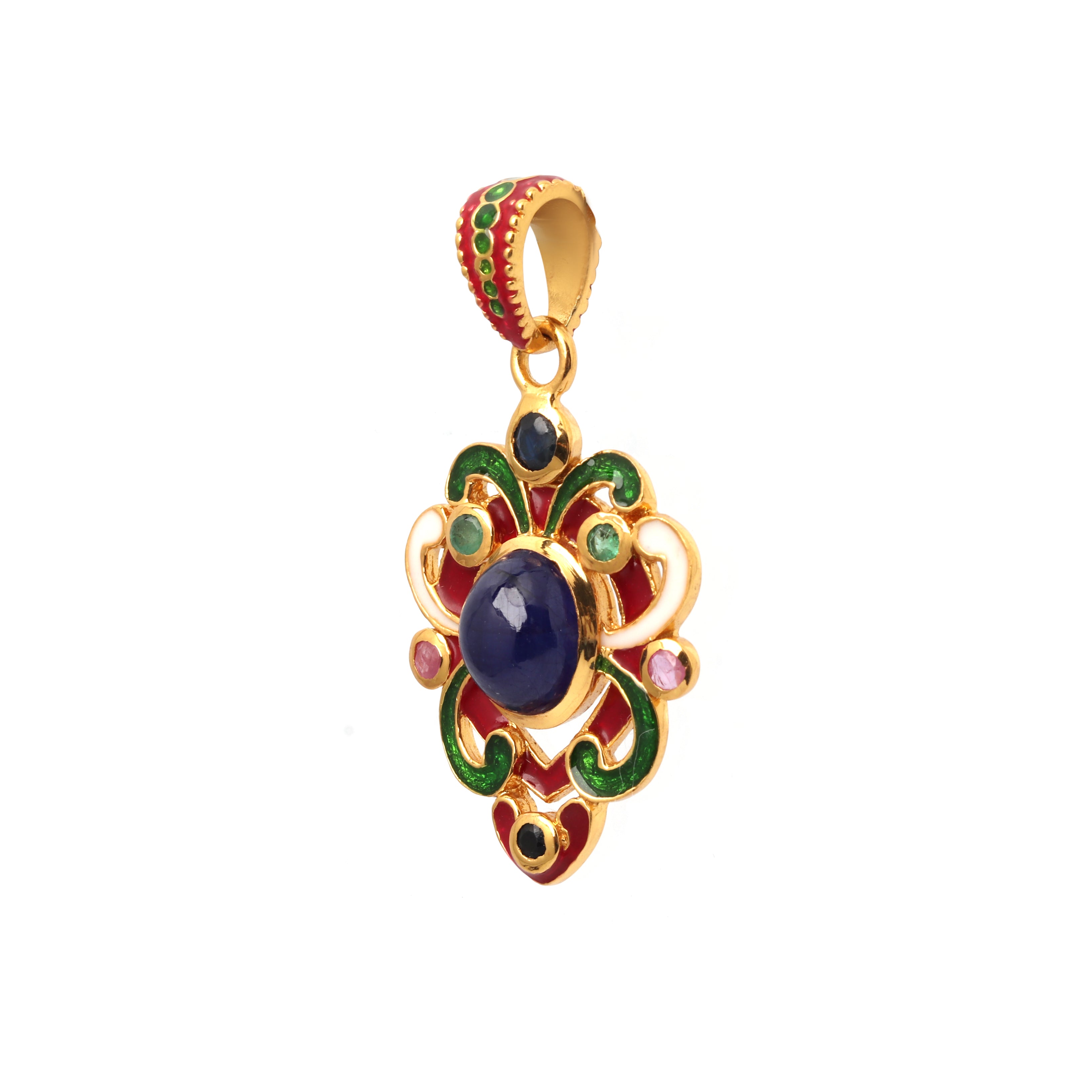 Elegant sapphire gemstone pendant handcrafted in Thailand