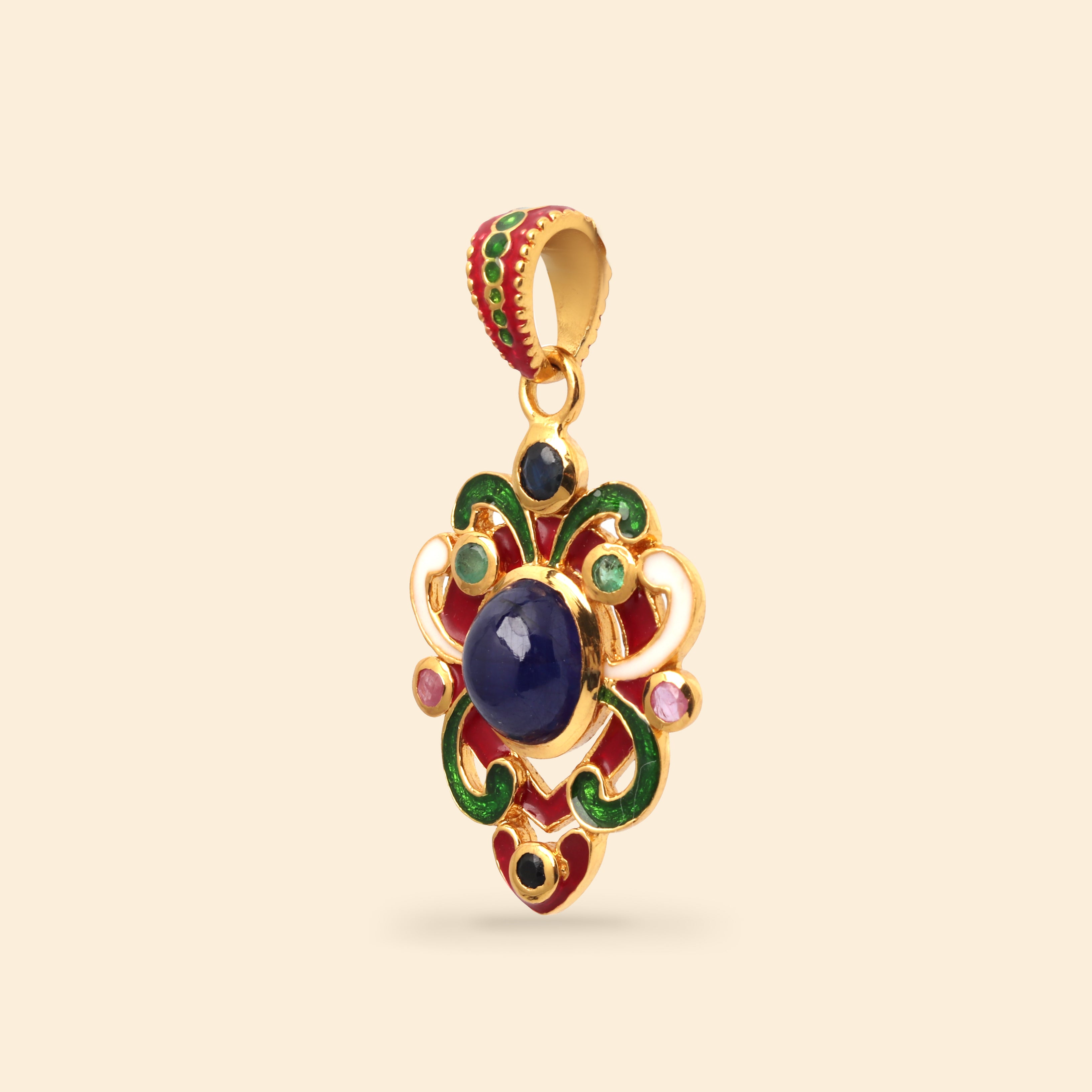 Premium sapphire statement pendant with intricate detailing