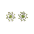 Natural Peridot Stud Earrings in 925 Sterling Silver