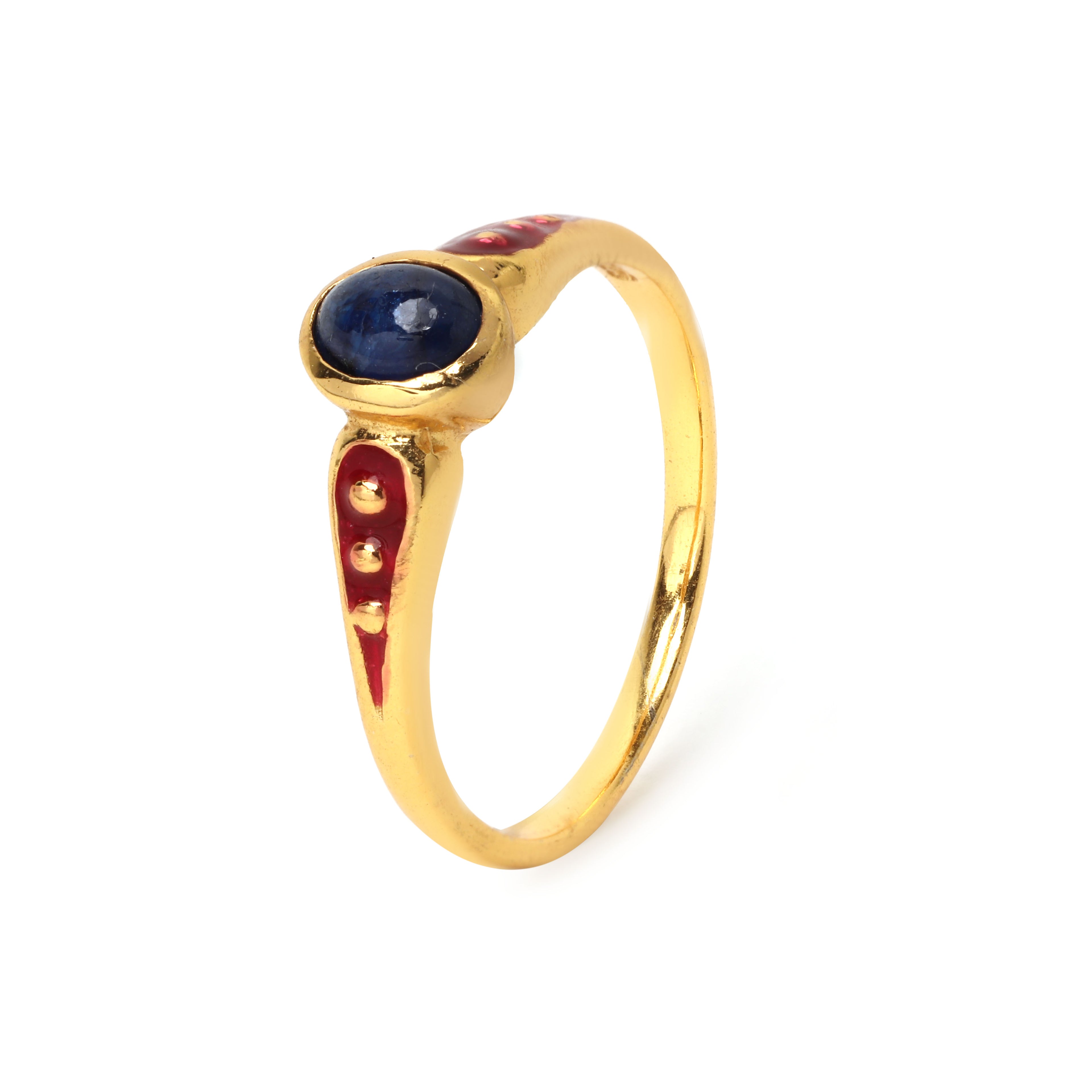 Minimalist blue sapphire ring for women