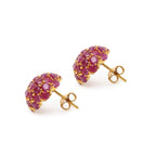 Luxury ruby gemstone earrings handcrafted in Thailand