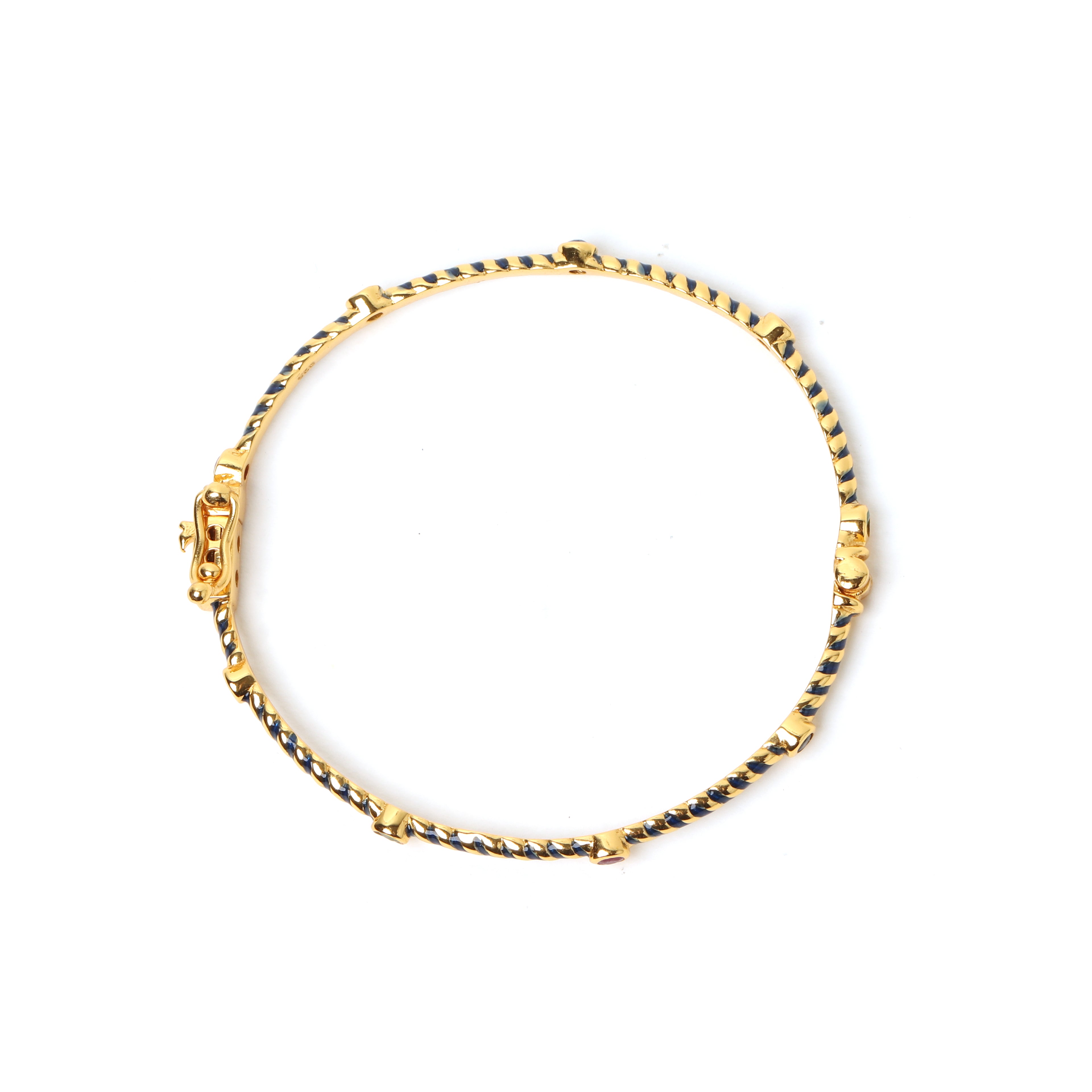 Luxury multigemstone bangle handcrafted in Thailand