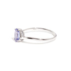 Natural Tanzanite Oval Solitaire Ring in 925 Sterling Silver