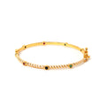 White enamel gemstone bracelet in gold plated sterling silver
