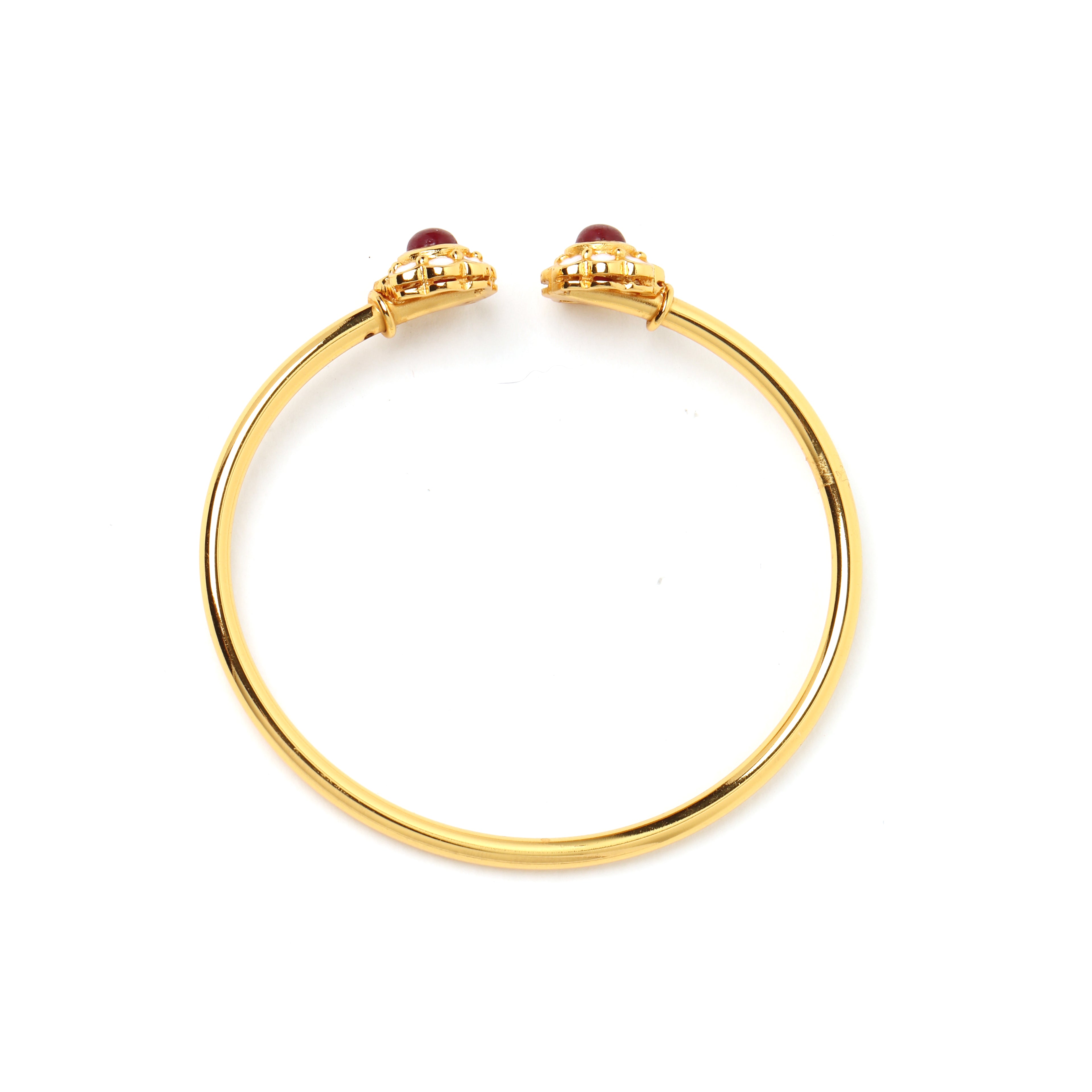 Gold plated ruby bracelet handcrafted in Thailand