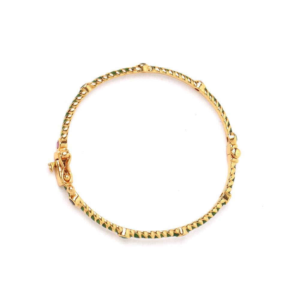 Luxury multigemstone bangle handcrafted in Thailand