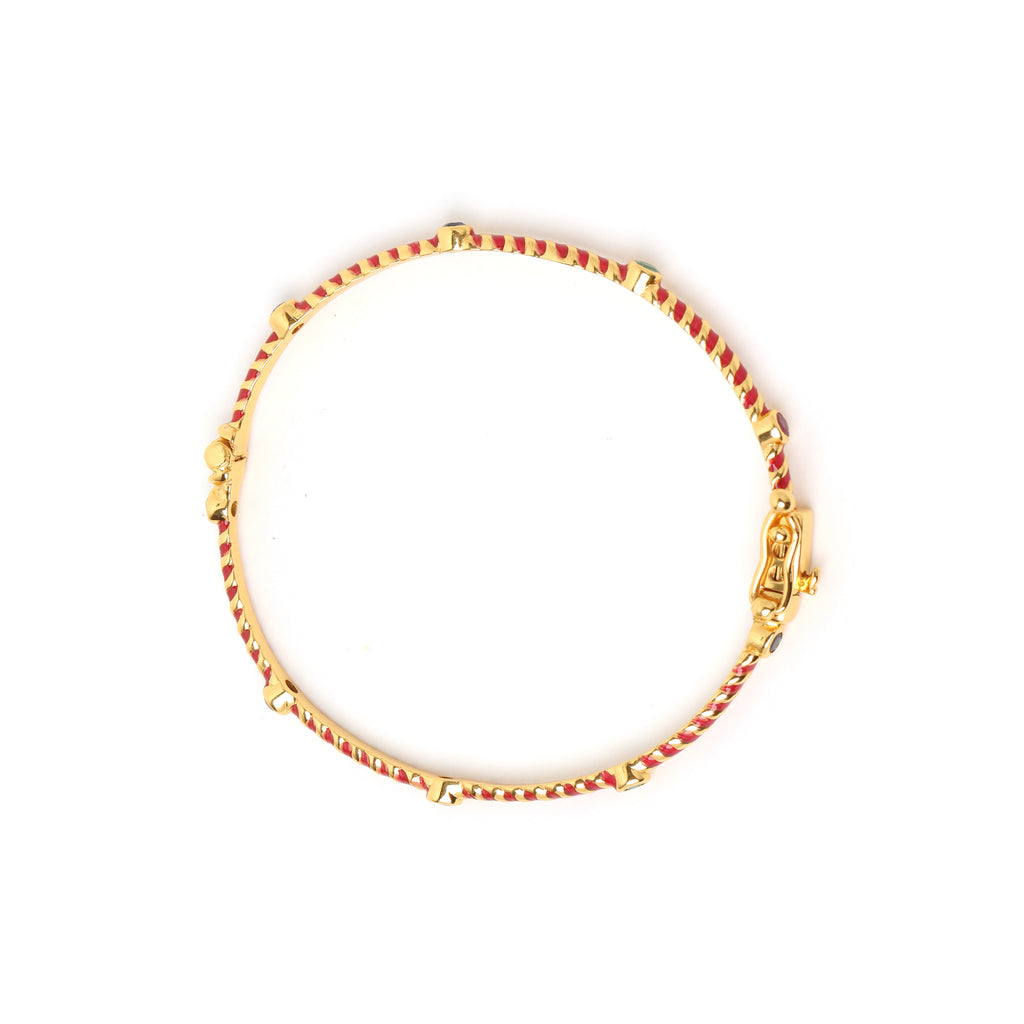 Luxury multigemstone bangle handcrafted in Thailand