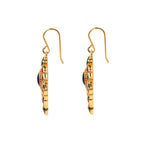Handcrafted blue sapphire earrings made in Thailand