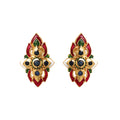 Natural sapphire statement earrings in gold plated sterling silver