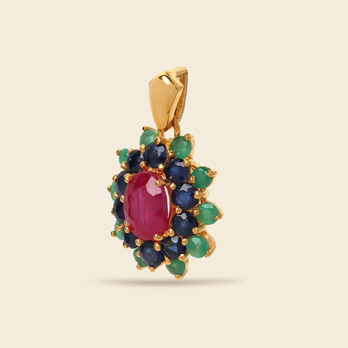 July September and May birthstone flower pendant necklace charm