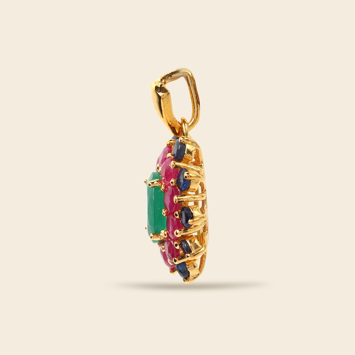 May July and September birthstone flower pendant necklace charm