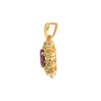 Amethyst, Peridot & Blue Topaz Flower Cluster Pendant in 18K Gold-Plated Sterling Silver