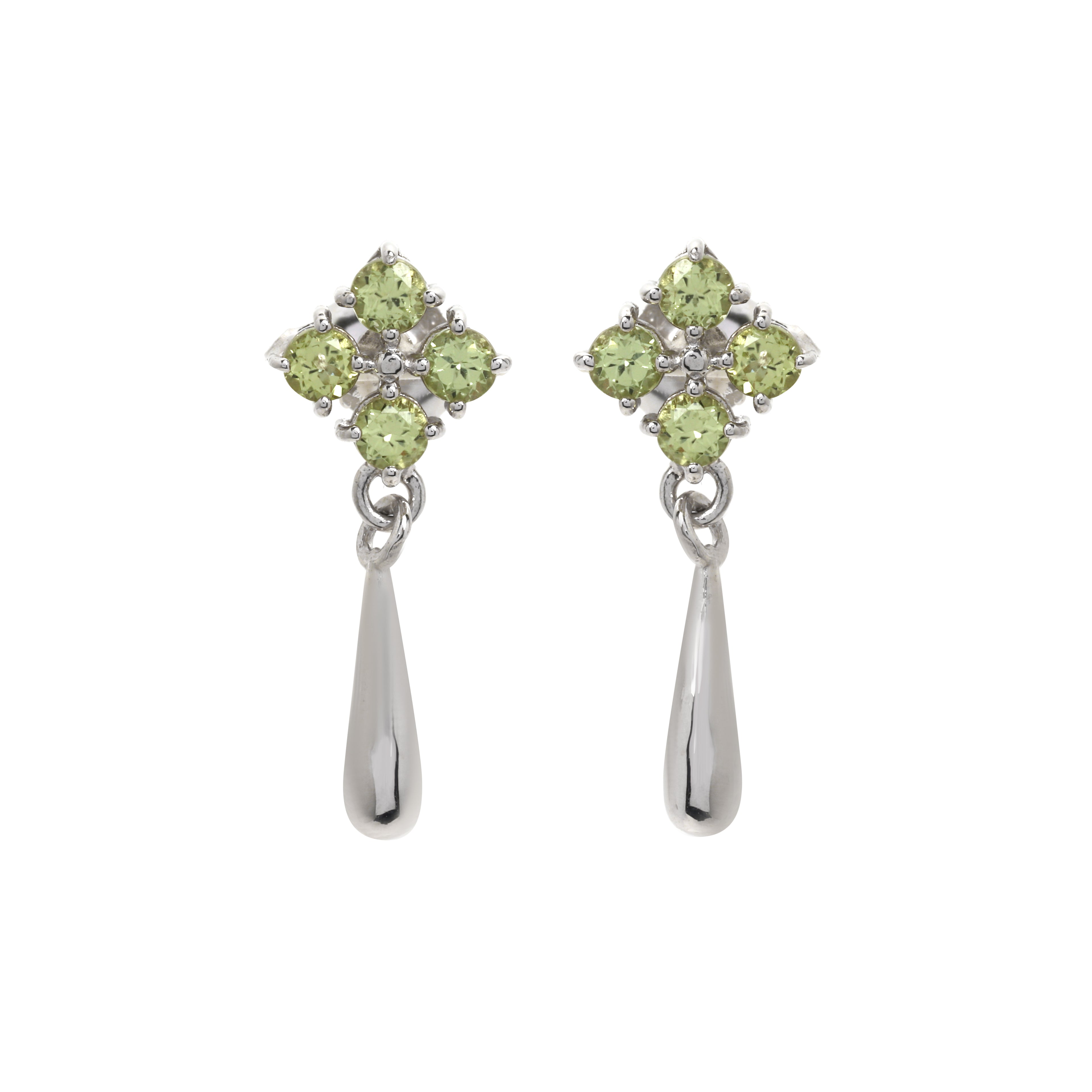 Orecchini Pendenti con Peridoto in Oro 18K