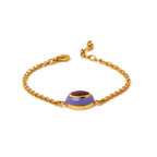 Gold plated ruby gemstone bracelet for women