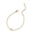 Gold plated white zircon evil eye bracelet in sterling silver