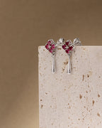 Pink Tourmaline Silver Plated Earrings Featured on Stone
